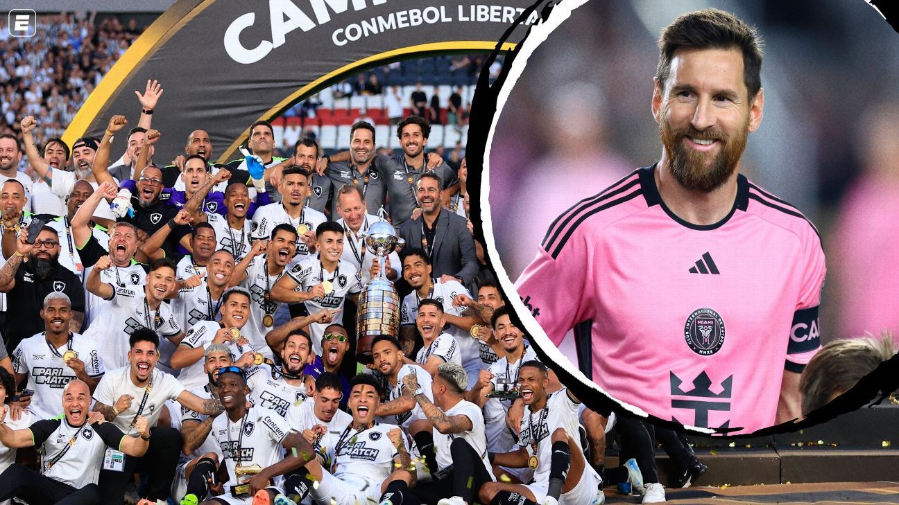 Trio do Botafogo concorre a prêmio de 'Rei da América' Trio do Botafogo concorre a prêmio de 'Rei da América' com Messi