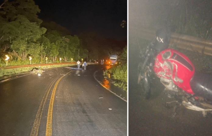 Acidente entre ônibus da Águia Branca e motocicleta em Colatina (ES), deixa duas pessoas mortas neste domingo (05)