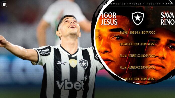 Botafogo provoca Fluminense após sétima vitória seguida no clássico