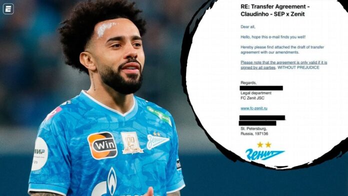 Claudinho: mensagens e documentos confirmam acordo Palmeiras-Zenit