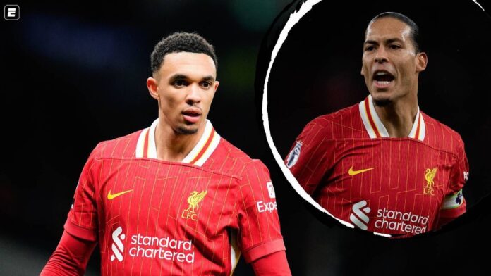 Liverpool x United: Van Dijk dá broncas pesadas em Alexander-Arnold