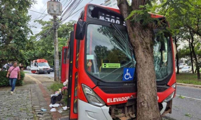 Ônibus metropolitano de Belo Horizonte (MG) bate em árvore, deixando diversos feridos na manhã desta segunda (06)