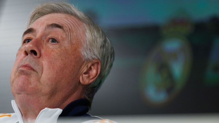 Ancelotti é bombardeado com perguntas sobre Vini Jr e se irrita