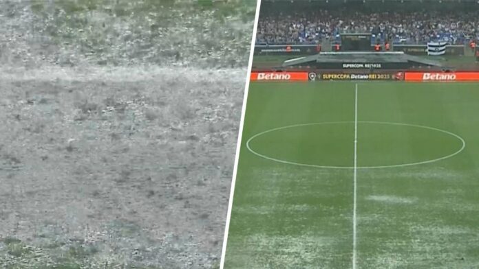 Botafogo x Flamengo é retomado após uma hora de paralisação pelas chuvas