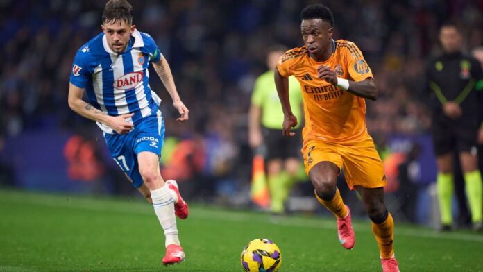 Vinicius Jr. tem gol anulado e Real Madrid perde para o Espanyol