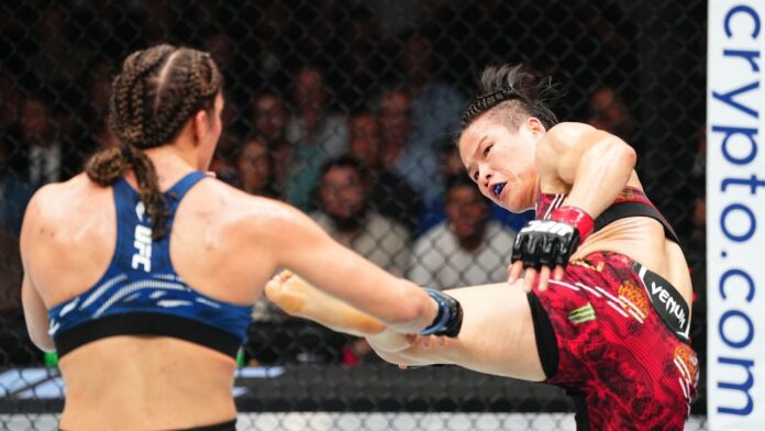 Zhang Weili dá 'aula' de MMA e mantém cinturão do UFC