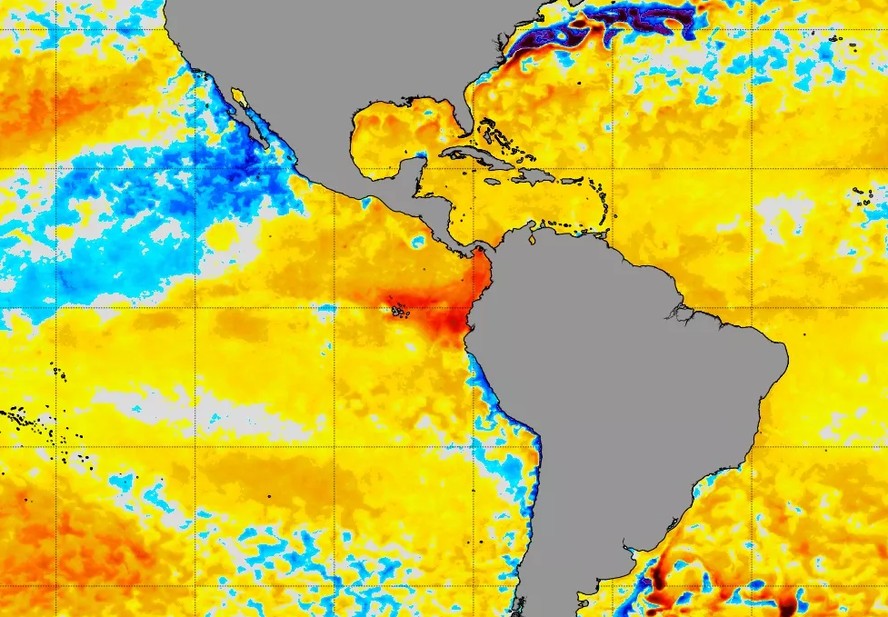 La Niña é caracterizado por uma anomalia negativa na temperatura de -0,5 °C ou menos nas águas superficiais de partes central e leste do Pacífico Equatorial