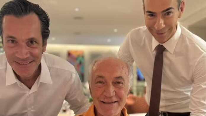 Cesar Tralli comemora 82 anos do pai, com esposa e familiares: ‘Viva o Cezão!’