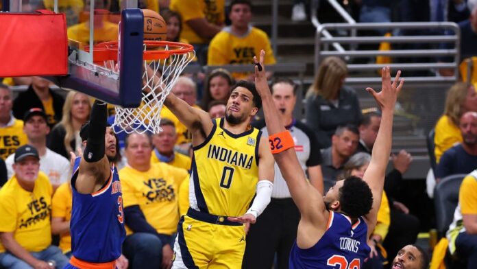 Haliburton anota triplo-duplo, e Pacers abrem 3 a 1 contra os Knicks em partida eletrizante
