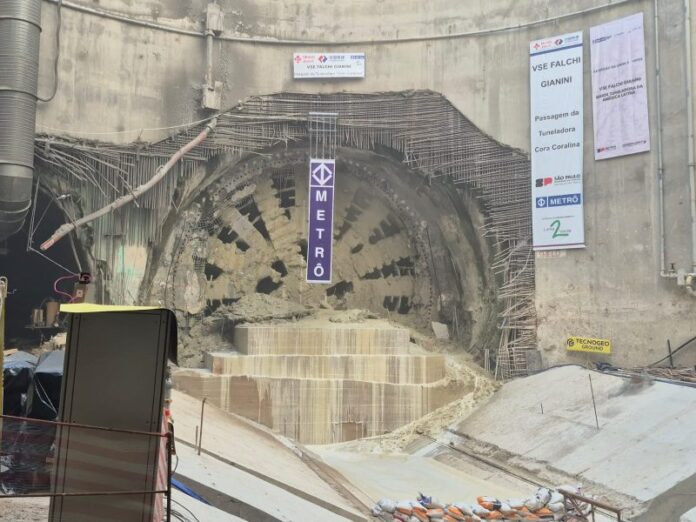 Tatuzão “Cora Coralina” conclui primeira fase de escavação na expansão da Linha 2-Verde do Metrô