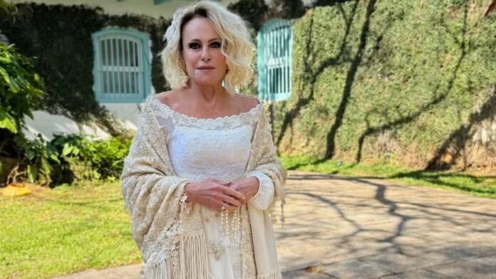Ana Maria Braga renova votos de casamento durante festa junina: ‘Investiu no vestido’