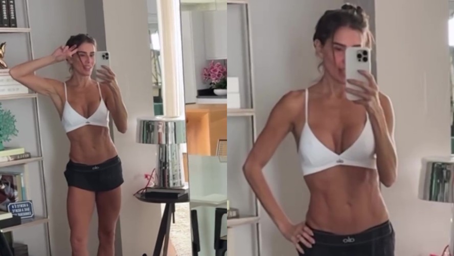 Deborah Secco exibiu 'shape' em vídeo animado