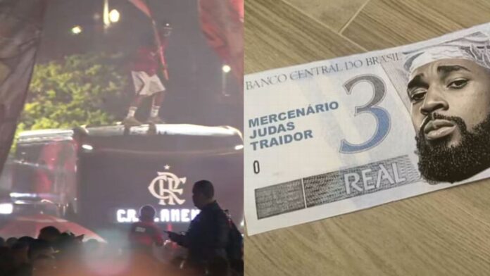 Embarque do Flamengo para o Mundial tem protesto contra Gerson e termina em confusão