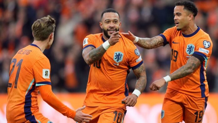 Memphis Depay se iguala a Van Persie como maior artilheiro da Holanda