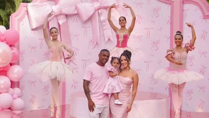 Nathália Felix e Douglas Costa, comemora aniversário de 1 ano da filha: ‘Festão’