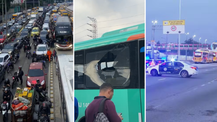 Operação policial no Complexo de Israel, no Rio de Janeiro, afeta transporte coletivo e passageiro e motorista de ônibus acabam baleados nesta terça (10)
