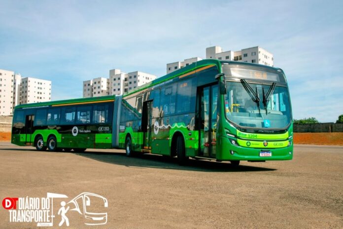 Primeiro Marcopolo Attivi/BYD “superarticulado” de 23 metros de Goiás entra em operação na segunda (16), anuncia Metrobus que ainda fala em “eletrificação total” até 2026