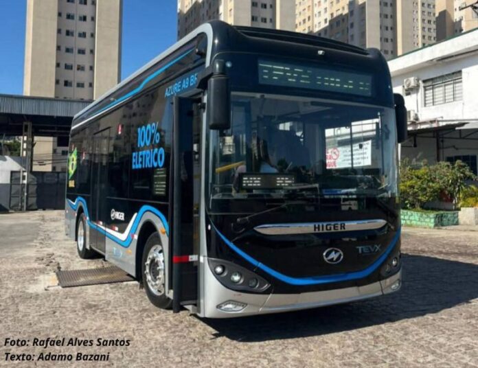 Transunião recebe para demonstração midi-ônibus elétrico que deve ser indicado para linhas do subsistema local da marca na Zona Sudeste