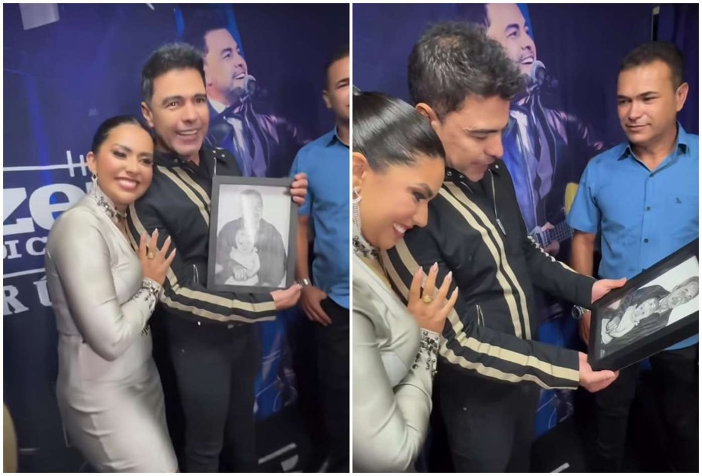 Zezé Di Camargo e a fã Joyce — Foto: Reprodução/Instagram