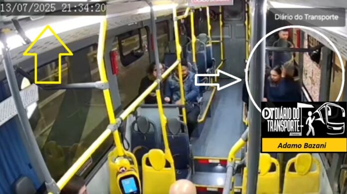 Ônibus voltam a ser atacados na manhã desta segunda (14) Diário do Transporte traz imagem inédita interna de passageira que por muito pouco não foi ferida na Av. Paulista