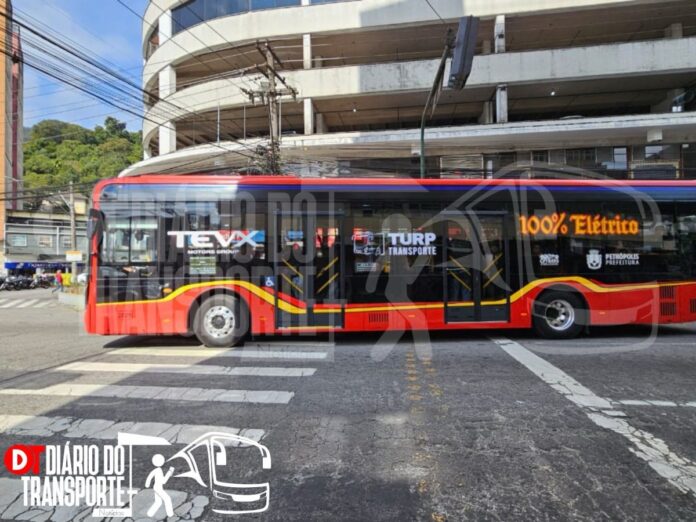 Turp Transporte inicia testes com ônibus elétrico em Petrópolis
