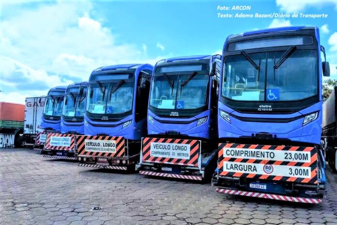 BRT Metropolitano de Belém no Pará recebe mais 10 ônibus elétricos Eletra/Caio/Mercedes-Benz/WEG e completa lote de 40 unidades