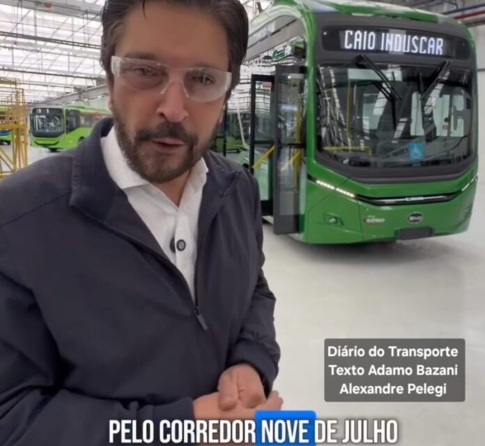 Eixo da 9 de Julho será primeiro do projeto “Corredores Verdes” de São Paulo já com novo modelo de superarticulado elétrico _ Veja imagens exclusivas do ônibus inédito no Brasil