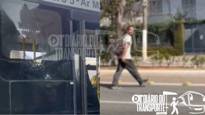 Mais um ônibus é atacado na manhã desta segunda (21) no centro de São Paulo, suspeito sobe em outro coletivo, é filmado e detido em flagrante