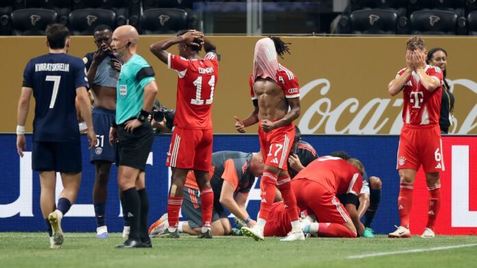 Musiala, do Bayern, sofre lesão horrível durante jogo contra PSG
