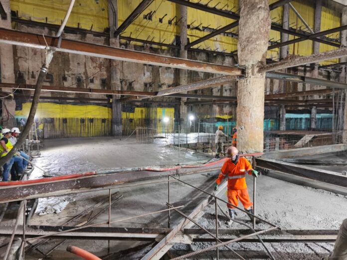 Metrô de São Paulo conclui novas etapas de concretagens nas estações Santa Isabel e Anália Franco