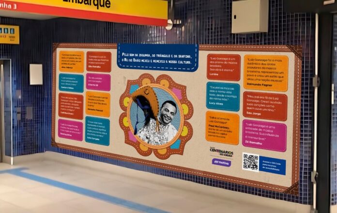 Estação República da Linha 4-Amarela recebe exposição em homenagem a Luiz Gonzaga nesta terça (19)