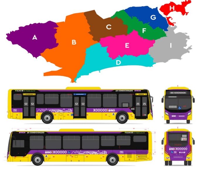 Resolução da SMTR padroniza identidade visual dos ônibus do Rio de Janeiro – veja as novas cores