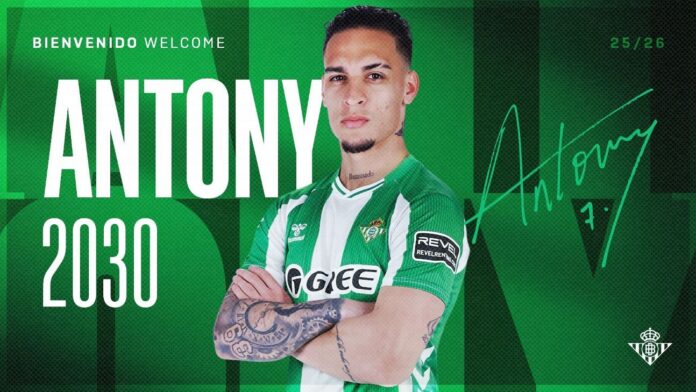 Betis anuncia contratação de Antony, do Manchester United