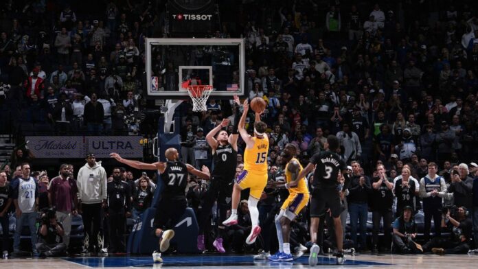 Austin Reaves acerta arremesso heroico no último lance, e Lakers Austin Reaves acerta arremesso heroico no último lance, e Lakers vencem os Timberwolves