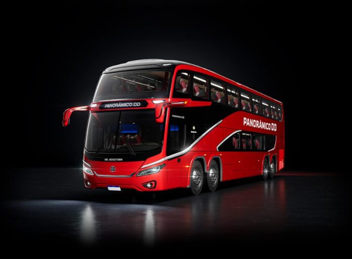 BUSSCAR participa da Arena ANTP 2025 com modelo Panorâmico DD, da família NB1