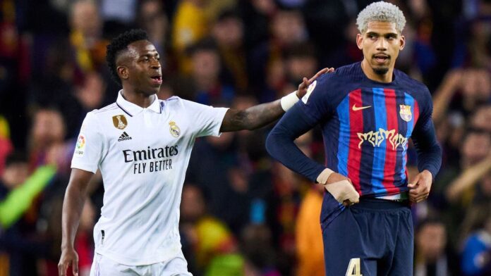 Como é encarar Vinicius Jr.? A resposta de Ronald Araújo Como é encarar Vinicius Jr.? A resposta de Ronald Araújo após duelos quentes em Real Madrid x Barcelona que geraram até provocação