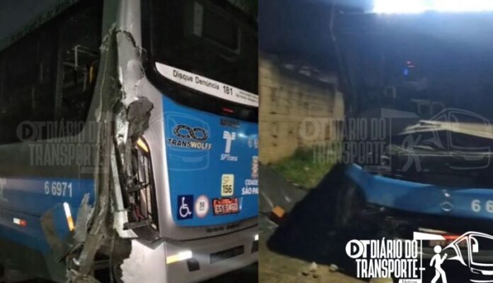 Homem pega ônibus parado em ponto final, dirige e causa acidente em Parelheiros na Zona Sul de São Paulo neste sábado (18)