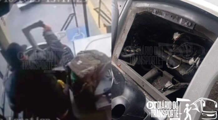Ônibus é furtado durante troca de turno de motorista em Santo André (SP)