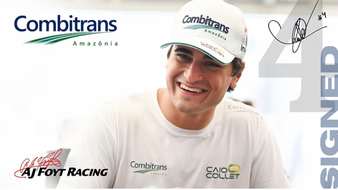 Brasileiro Caio Collet assina com a AJ Foyt e disputará a Fórmula Indy em 2026
