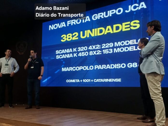 JCA anuncia compra de 382 ônibus rodoviários Scania/Marcopolo