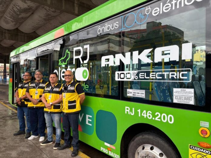 Teste com ônibus elétrico da ANKAI começou neste sábado em Nilópolis, pelo Detro-RJ