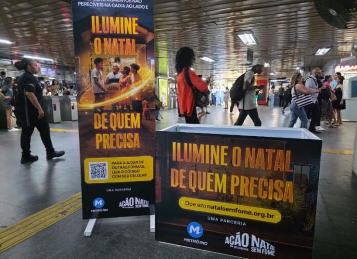 MetrôRio inicia arrecadação para a campanha Natal Sem Fome em dez estações