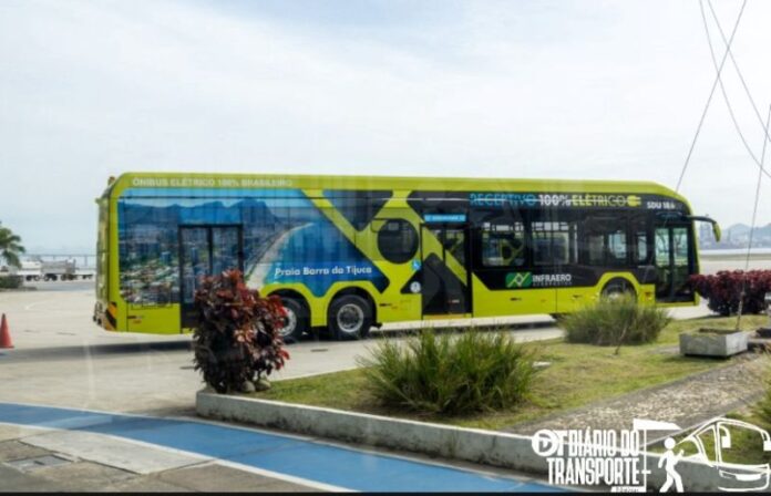 Santos Dumont recebe ônibus elétricos nacionais da primeira licitação da Infraero destinada a coletivos sem emissões para aeroportos e ampliação de áreas de embarque remoto