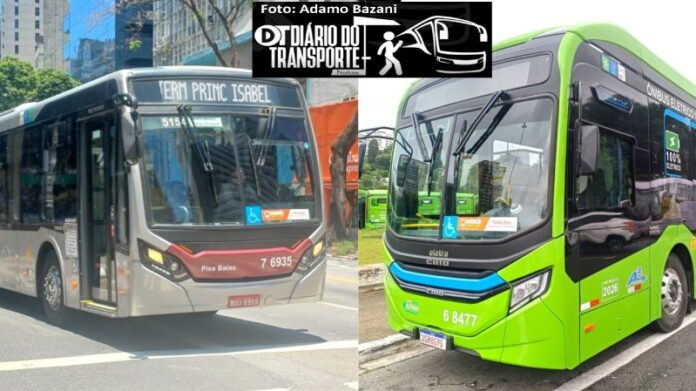 Custo em energia de ônibus elétrico em São Paulo é mais de três vezes menor que o diesel por km, aponta planilha da SPTrans