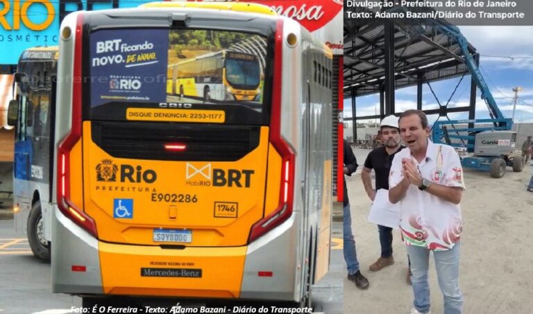 Eduardo Paes confirma compra de ônibus exclusivos para o BRT Metropolitano do Rio de Janeiro e vistoria obras do Terminal Margaridas