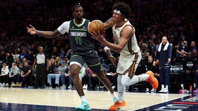 Gui Santos faz primeiro duplo-duplo na NBA, mas Timberwolves atropelam Warriors sem estrelas
