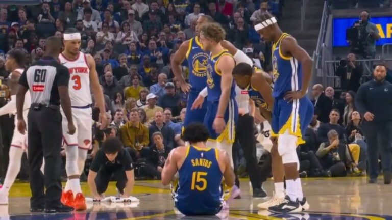 Gui Santos torce o tornozelo e deixa partida dos Warriors na NBA