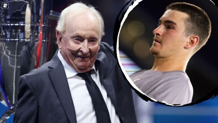 Lenda do tênis, Rod Laver se rende a João Fonseca e diz que ficou impressionado com brasileiro: 'Pode causar muitos estragos'