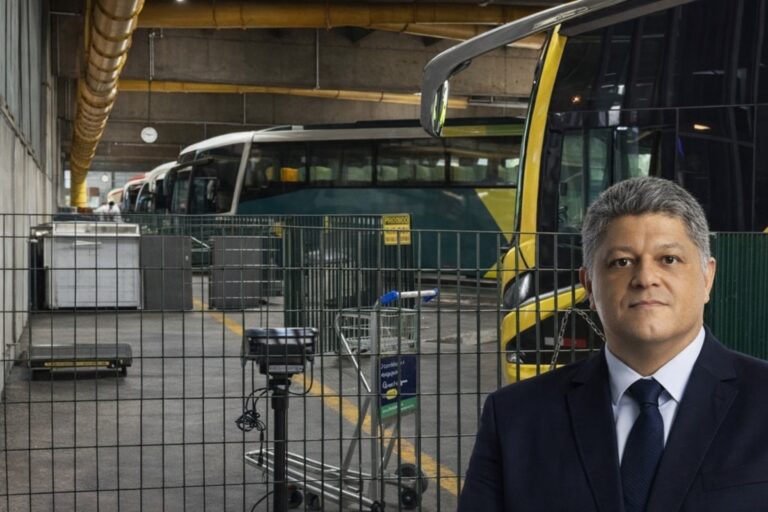 Quando o ônibus deixa a rodoviária para ganhar o passageiro