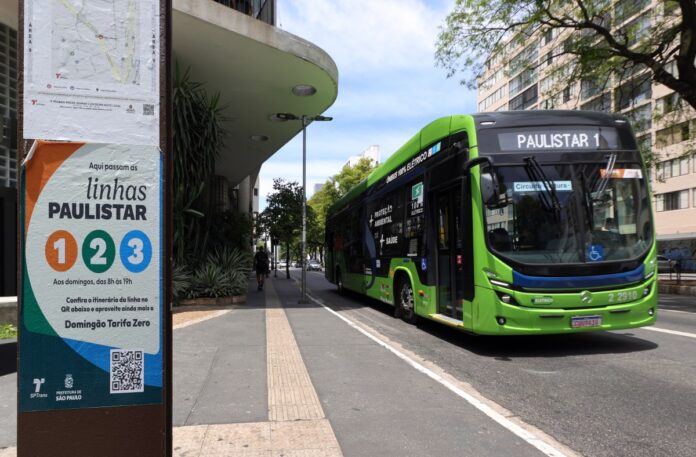 Ônibus elétricos das linhas do Paulistar voltam a operar neste domingo (1º)